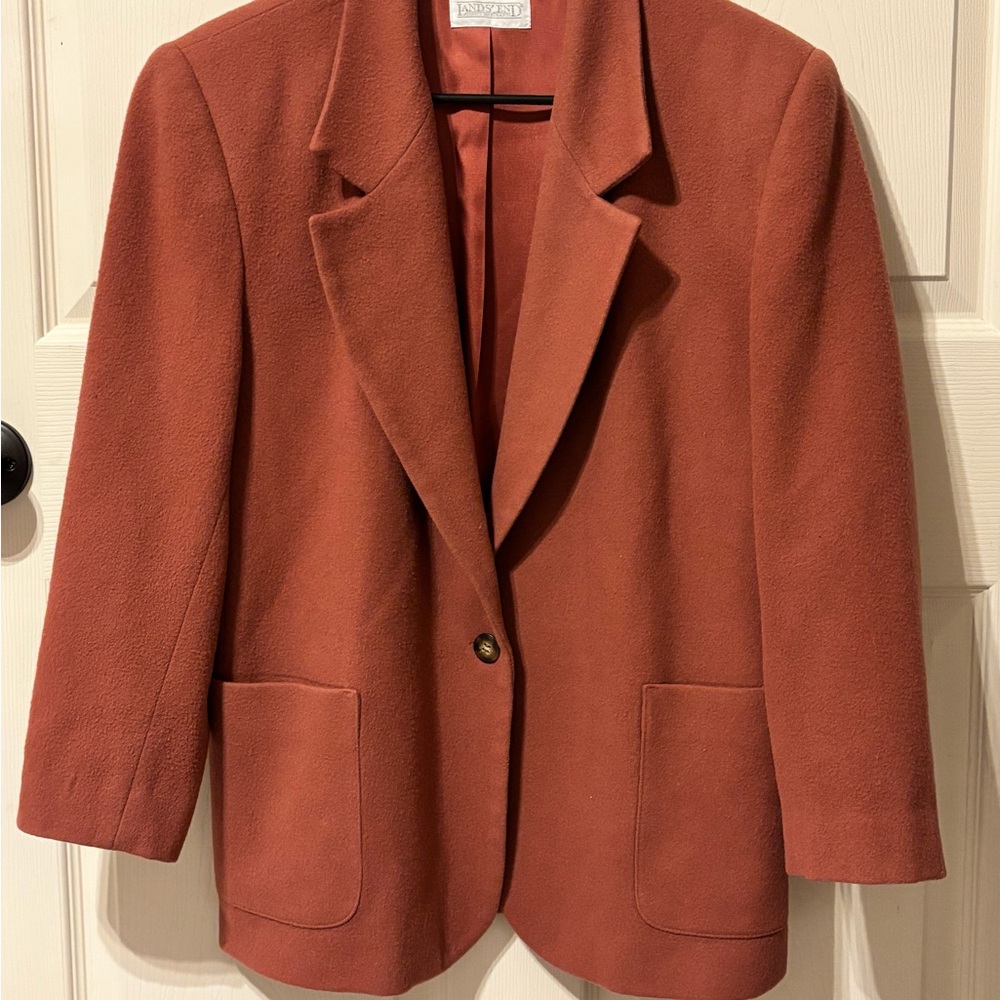 Lands End Wool Women's Rust Blazer